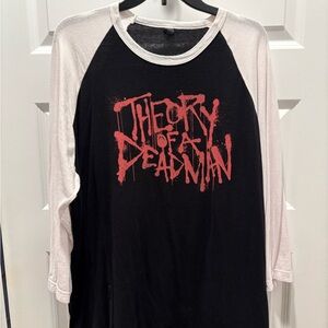 Theory of a Deadman 2015 tour Raglan shirt size XXL